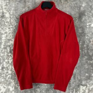 Alpine Design Womens Size L Mock Neck 1/4 Zip Sweater Red Long Sleeve Outdoor
